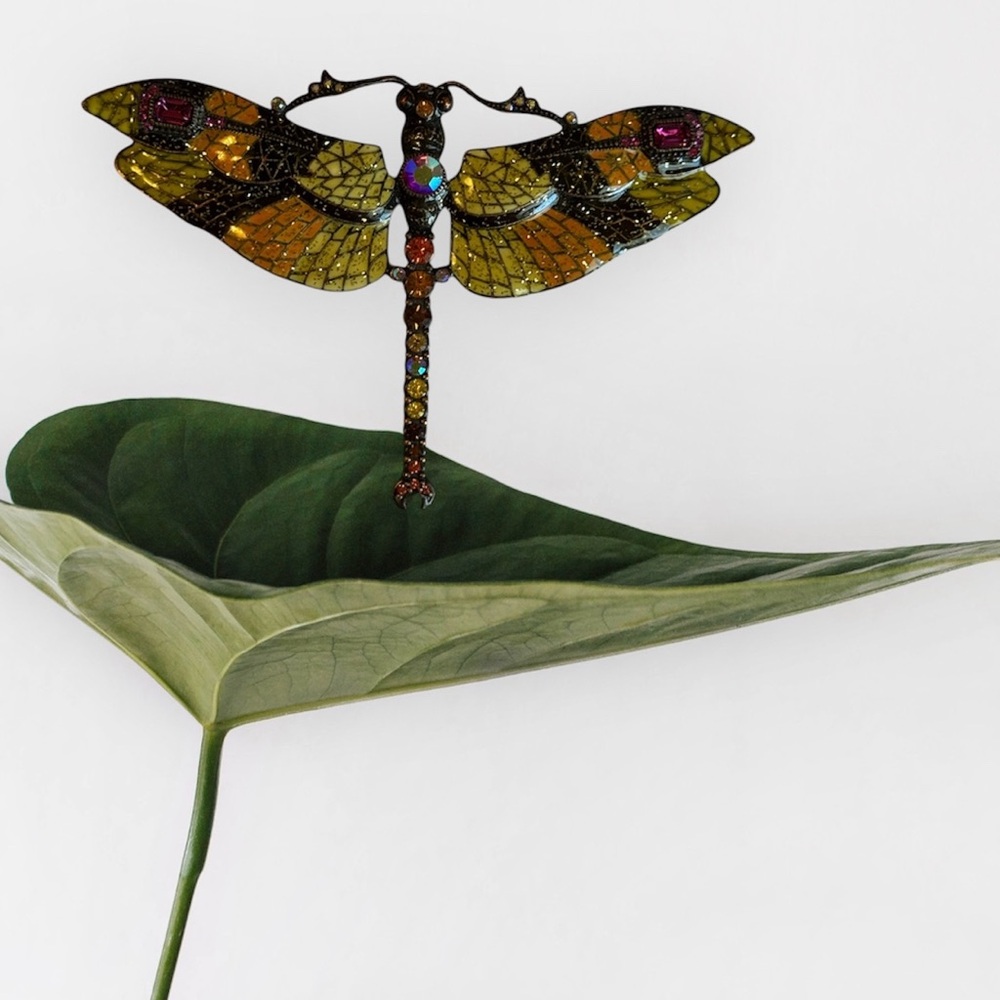 Colorful Dragonfly Brooch